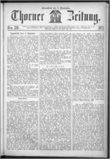 Thorner Zeitung 1872, Nro. 210