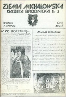 Ziemia Michałowska : Gazeta Brodnicka R. 1990, Nr 2 (2)