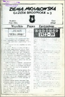 Ziemia Michałowska : Gazeta Brodnicka R. 1990, Nr 3 (3)