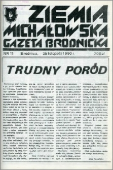 Ziemia Michałowska : Gazeta Brodnicka R. 1990, Nr 11 (11)