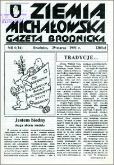 Ziemia Michałowska : Gazeta Brodnicka R. 1991, Nr 4 (16)