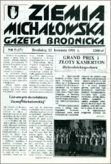 Ziemia Michałowska : Gazeta Brodnicka R. 1991, Nr 5 (17)