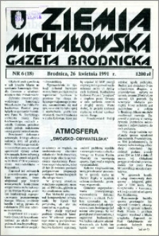 Ziemia Michałowska : Gazeta Brodnicka R. 1991, Nr 6 (18)