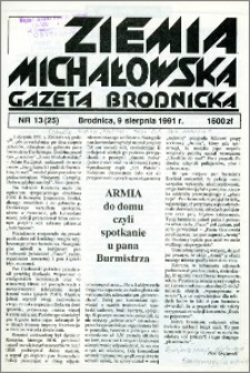 Ziemia Michałowska : Gazeta Brodnicka R. 1991, Nr 13 (25)