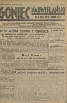 Goniec Nadwislanski : Głos Pomorski : niezależne pismo poranne poświęcone sprawom stanu średniego : 1931.08.28, R. 7 nr 197