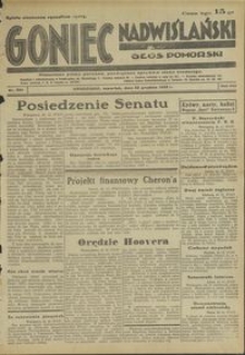 Goniec Nadwiślański : Głos Pomorski : niezależne pismo poranne poświęcone sprawo stanu średniego : 1932.12.22, R. 8 nr 294