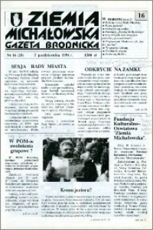 Ziemia Michałowska : Gazeta Brodnicka R. 1991, Nr 16 (28)