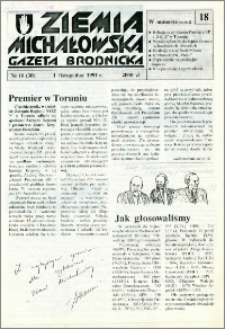 Ziemia Michałowska : Gazeta Brodnicka R. 1991, Nr 18 (30)