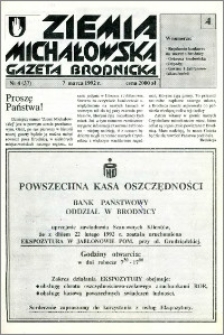 Ziemia Michałowska : Gazeta Brodnicka R. 1992, Nr 4 (37)