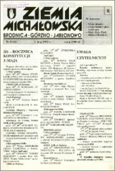 Ziemia Michałowska : Brodnica-Górzno-Jabłonowo R. 1992, Nr 8 (41)