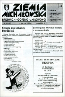 Ziemia Michałowska : Brodnica-Górzno-Jabłonowo R. 1992, Nr 11 (44)