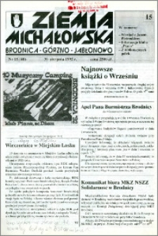 Ziemia Michałowska : Brodnica-Górzno-Jabłonowo R. 1992, Nr 15 (48)