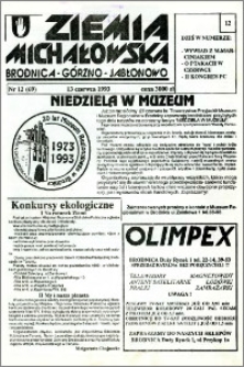 Ziemia Michałowska : Brodnica-Górzno-Jabłonowo R. 1993, Nr 12 (69)