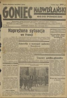 Goniec Nadwiślański : Głos Pomorski : niezależne pismo poranne poświęcone sprawom stanu średniego :1934.11.04, R. 10 nr 253
