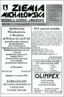 Ziemia Michałowska : Brodnica-Górzno-Jabłonowo R. 1993, Nr 19 (76)