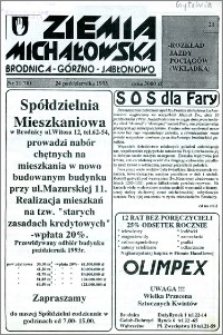 Ziemia Michałowska : Brodnica-Górzno-Jabłonowo R. 1993, Nr 21 (78)