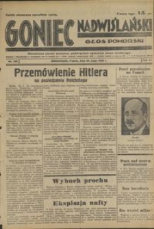 Goniec Nadwiślański : Głos Pomorski : niezależne pismo poranne poświęcone sprawom stanu średniego : 1935.05.24, R. 11 nr 120