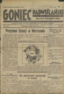 Goniec Nadwiślański : Głos Pomorski : niezależne pismo poranne poświęcone sprawom stanu średniego : 1935.06.08, R. 11 nr 132