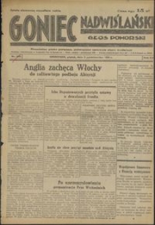 Goniec Nadwiślański : Głos Pomorski : niezależne pismo poranne poświęcone sprawom stanu średniego :1936.10.02, R. 12 nr 229