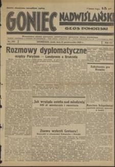 Goniec Nadwiślański : Głos Pomorski : niezależne pismo poranne poświęcone sprawom stanu średniego : 1936.10.21, R. 12 nr 245