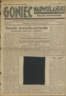 Goniec Nadwiślański : Głos Pomorski : niezależne pismo poranne poświęcone sprawom stanu średniego : 1936.11.12, R. 12 nr 264