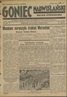 Goniec Nadwiślański : Głos Pomorski : niezależne pismo poranne poświęcone sprawom stanu średniego : 1936.11.19, R. 12 nr 270