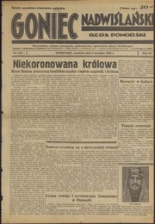 Goniec Nadwiślański : Głos Pomorski : niezależne pismo poranne poświęcone sprawom stanu średniego : 1936.12.06, R. 12 nr 285