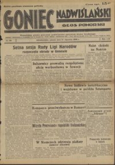 Goniec Nadwiślański : Głos Pomorski : niezależne pismo poranne poświęcone sprawom stanu średniego : 1938.01.29, R. 14 nr 23