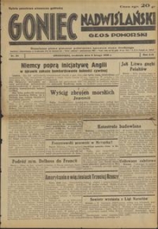 Goniec Nadwiślański : Głos Pomorski : niezależne pismo poranne poświęcone sprawom stanu średniego : 1938.02.06, R. 14 nr 29