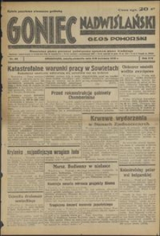 Goniec Nadwiślański : Głos Pomorski : niezależne pismo poranne poświęcone sprawom stanu średniego : 1938.04.09/10 R. 14 nr 83