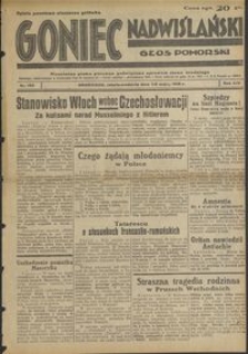 Goniec Nadwiślański : Głos Pomorski : niezależne pismo poranne poświęcone sprawom stanu średniego : 1938.05.07/08 R. 14 nr 105