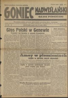 Goniec Nadwiślański : Głos Pomorski : niezależne pismo poranne poświęcone sprawom stanu średniego : 1938.05.13 R. 14 nr 110
