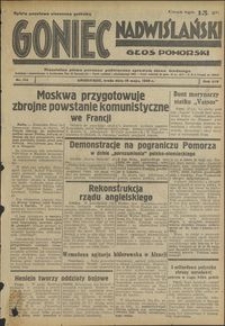 Goniec Nadwiślański : Głos Pomorski : niezależne pismo poranne poświęcone sprawom stanu średniego : 1938.05.18. R. 14, nr 114