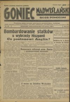 Goniec Nadwiślański : Głos Pomorski : niezależne pismo poranne poświęcone sprawom stanu średniego : 1938.06.11/12. R. 14, nr 133