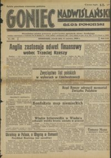 Goniec Nadwiślański : Głos Pomorski : niezależne pismo poranne poświęcone sprawom stanu średniego : 1938.06.14. R. 14, nr 135