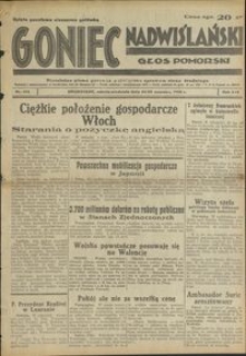 Goniec Nadwiślański : Głos Pomorski : niezależne pismo poranne poświęcone sprawom stanu średniego : 1938.06.25/26. R. 14, nr 144