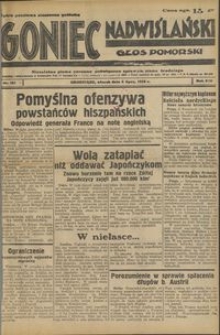 Goniec Nadwiślański : Głos Pomorski : niezależne pismo poranne poświęcone sprawom stanu średniego : 1938.07.05. R. 14, nr 151