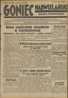 Goniec Nadwiślański : Głos Pomorski : niezależne pismo poranne poświęcone sprawom stanu średniego : 1938.07.14. R. 14, nr 159