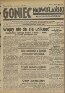 Goniec Nadwiślański : Głos Pomorski : niezależne pismo poranne poświęcone sprawom stanu średniego : 1938.07.15. R. 14, nr 160