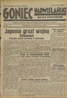Goniec Nadwiślański : Głos Pomorski : niezależne pismo poranne poświęcone sprawom stanu średniego : 1938.07.19. R. 14, nr 163