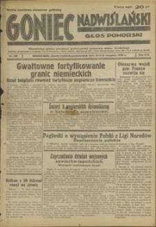 Goniec Nadwiślański : Głos Pomorski : niezależne pismo poranne poświęcone sprawom stanu średniego : 1938.08.13/14/15 R. 14 nr 185
