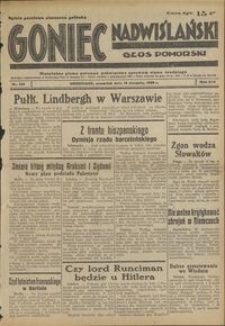 Goniec Nadwiślański : Głos Pomorski : niezależne pismo poranne poświęcone sprawom stanu średniego : 1938.08.18 R. 14 nr 188