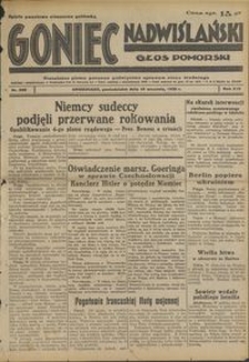 Goniec Nadwiślański : Głos Pomorski : niezależne pismo poranne poświęcone sprawom stanu średniego : 1938.09.12, R. 14 nr 209