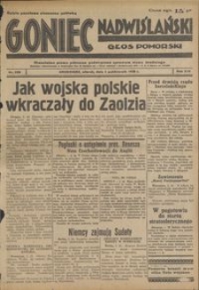 Goniec Nadwiślański : Głos Pomorski : niezależne pismo poranne poświęcone sprawom stanu średniego : 1938.10.04, R. 14 nr 228