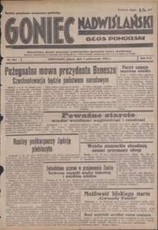 Goniec Nadwiślański : Głos Pomorski : niezależne pismo poranne poświęcone sprawom stanu średniego : 1938.10.07, R. 14 nr 231