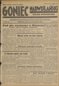 Goniec Nadwiślański : Głos Pomorski : niezależne pismo poranne poświęcone sprawom stanu średniego : 1938.10.13, R. 14 nr 236