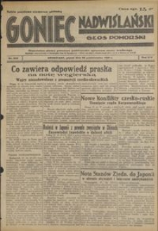 Goniec Nadwiślański : Głos Pomorski : niezależne pismo poranne poświęcone sprawom stanu średniego : 1938.10.28, R. 14 nr 249