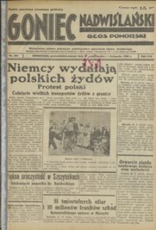 Goniec Nadwiślański : Głos Pomorski : niezależne pismo poranne poświęcone sprawom stanu średniego : 1938.10.31/11.01, R. 14 nr 251