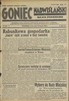 Goniec Nadwiślański : Głos Pomorski : niezależne pismo poranne poświęcone sprawom stanu średniego : 1938.11.02, R. 14 nr 252