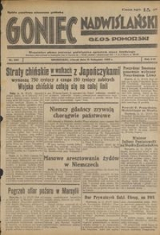 Goniec Nadwiślański : Głos Pomorski : niezależne pismo poranne poświęcone sprawom stanu średniego : 1938.11.15, R. 14 nr 263